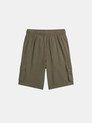 Brown Cotton Canvas Bermuda Shorts