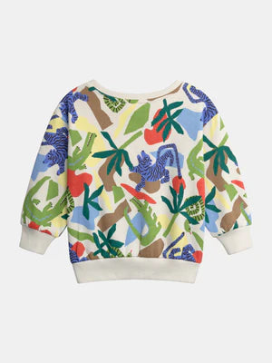 Jungle Print Cotton Sweatshirt