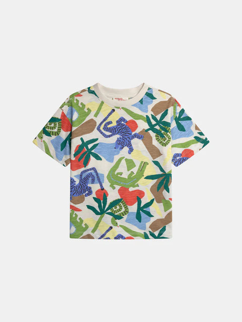 Jungle Print Cotton T-shirt