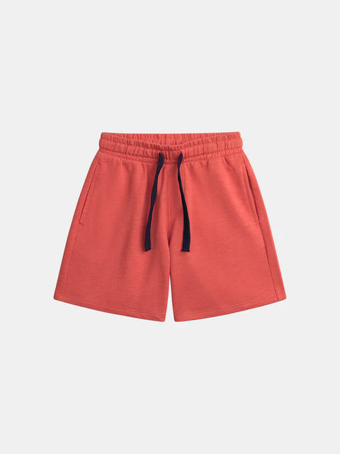 Red Cotton Rich Shorts