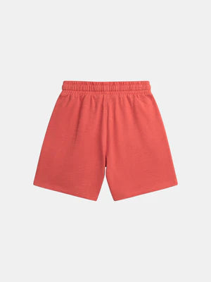 Red Cotton Rich Shorts