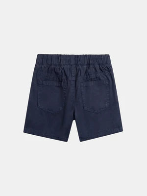 Navy Cotton Twill Shorts