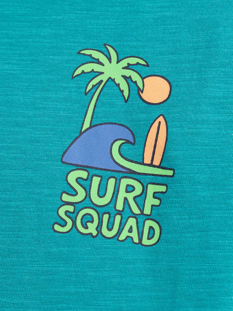 Short Sleeve Turquoise Blue Cotton T-shirt