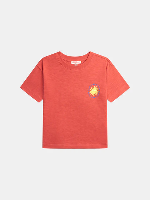 Short Sleeve Red Cotton T-shirt