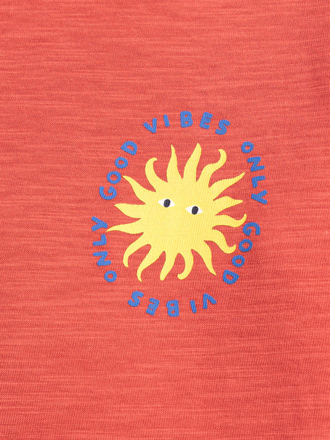 Short Sleeve Red Cotton T-shirt