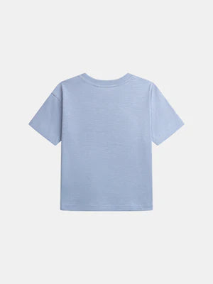 Blue Short Sleeve Cotton T-shirt