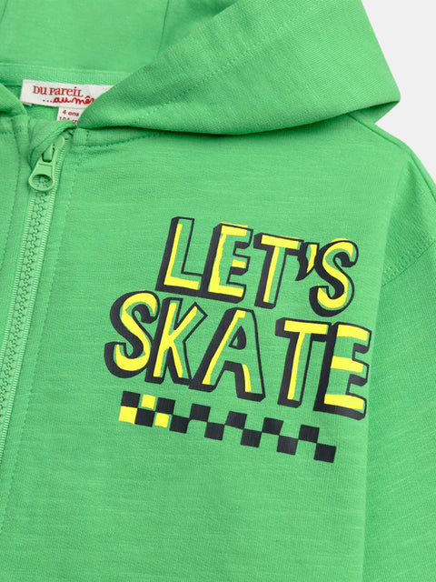 Green Glow In The Dark Cotton Hoodie