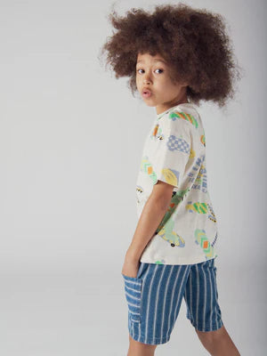 Off White Dinosaur Print Cotton T-shirt