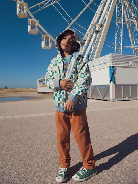 Brown Bonded Fleece Joggers