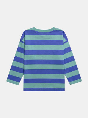 Green Stripe Cotton T-shirt