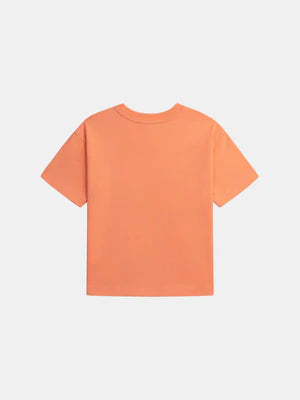 Orange Toucan Print Cotton T-shirt