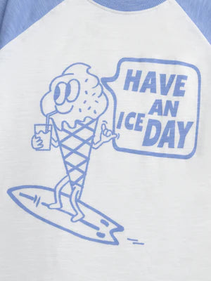 Off White Ice Cream Printed Cotton T-shirt