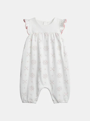 Newborn Pink Cotton Bodysuit With Matching Dungarees