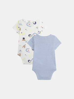 Newborn 2 Pack Cotton Bodysuits