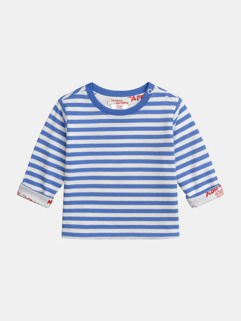 Reversible Blue Stripe Cotton T-shirt