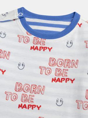 Reversible Blue Stripe Cotton T-shirt