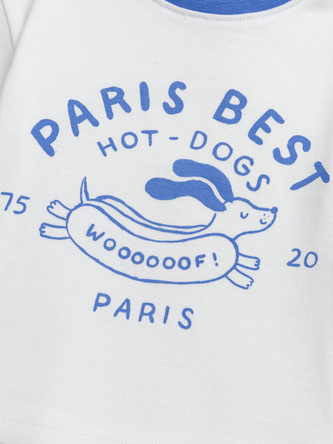 Off White Printed Cotton T-shirt