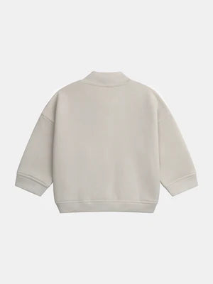 Beige Cotton Pique Sweatshirt