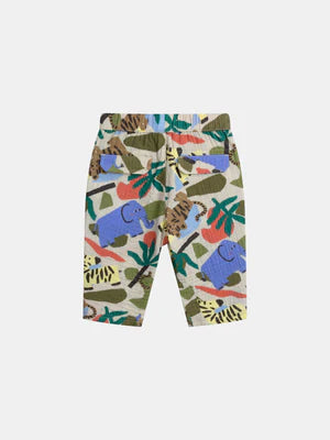 Jungle Print Double Gauze Cotton Trousers
