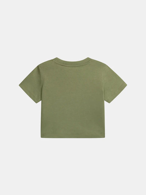 Green Jungle Print Cotton T-shirt