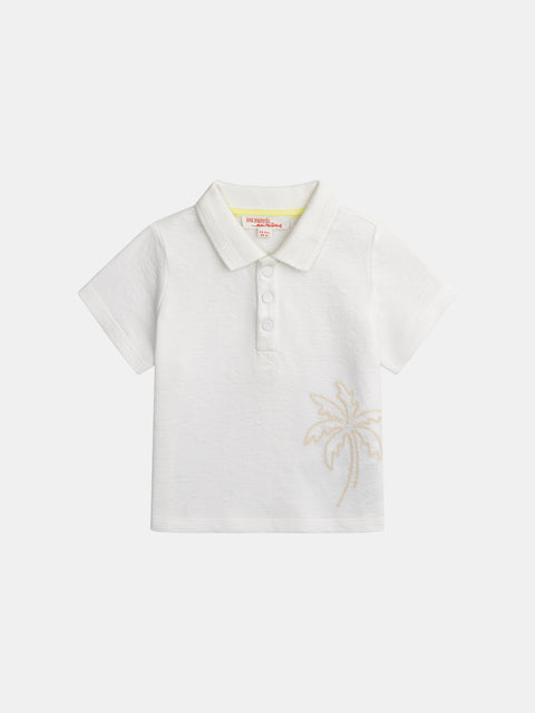 White Cotton Polo Shirt