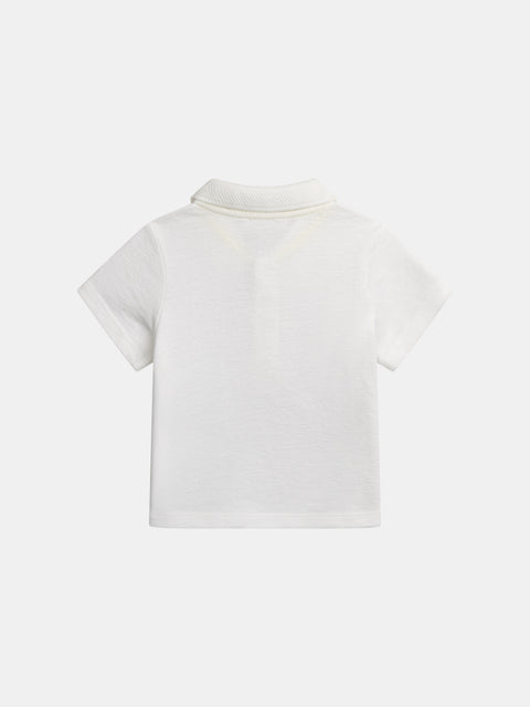 White Cotton Polo Shirt