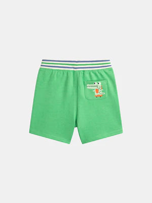 Green Cotton Bermuda Shorts