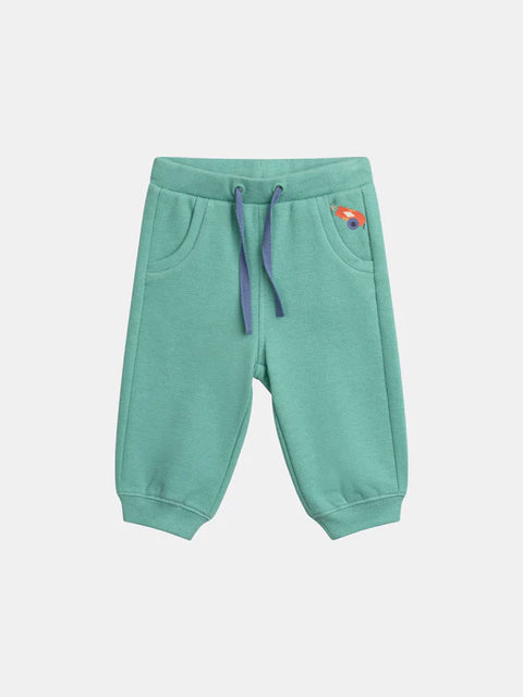Green Cotton Rich Pique Joggers