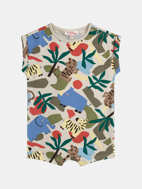 Jungle Print Cotton All In One