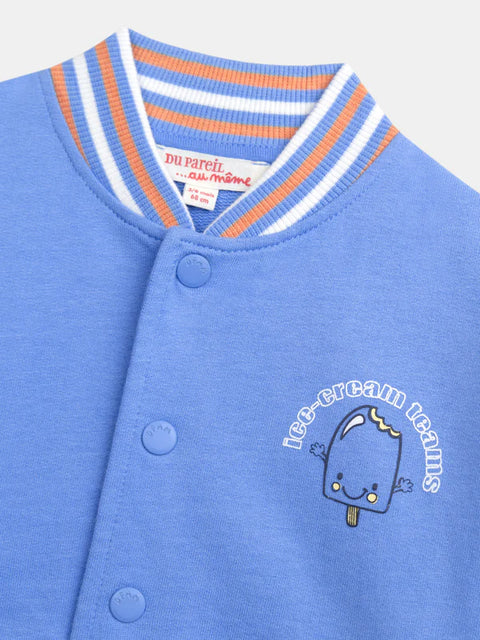 Blue 2 Tone Cotton Sweatshirt