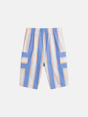 Blue Stripe Cotton Twill Trousers