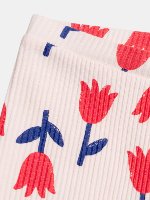 Tulip Print Cotton Leggings