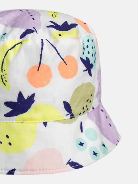 Reversible Floral Print Cotton Bucket Hat