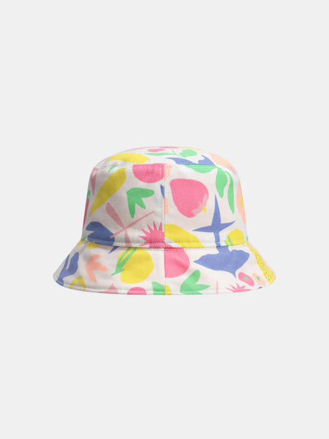 Reversible Floral Print Cotton Hat