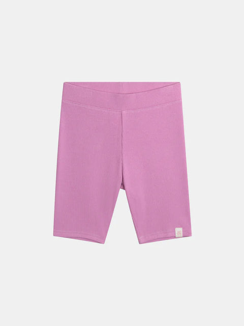 Lilac Ribbed Cotton Jersey Shorts