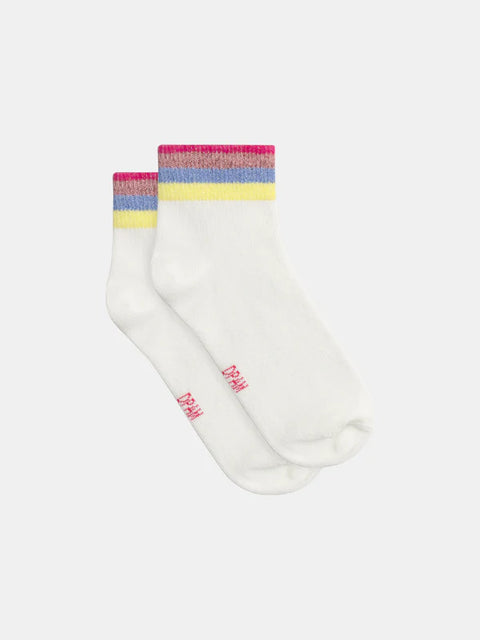 Glitter Stripe Cotton Rich Socks