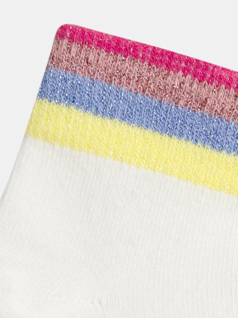 Glitter Stripe Cotton Rich Socks