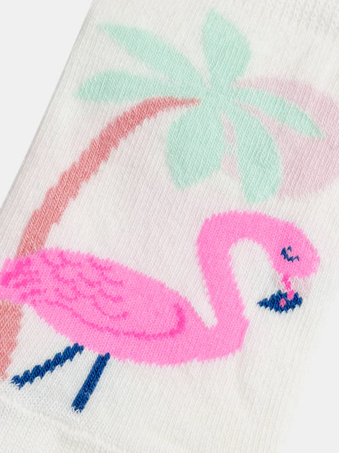 Flamingo Pattern Cotton Rich Socks
