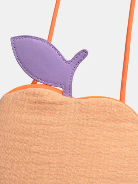 Orange Apple Shaped Handbag
