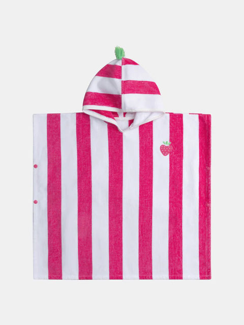 Pink Striped Hooded Cotton Bath Robe
