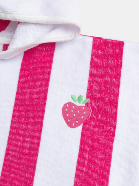 Pink Striped Hooded Cotton Bath Robe