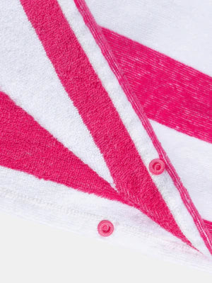 Pink Striped Hooded Cotton Bath Robe