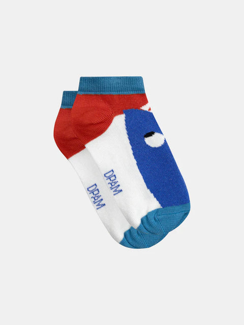 Blue Shark Pattern Cotton Rich Socks