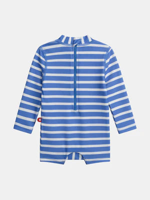 Blue & White Stripe UV Protected Swimsuit