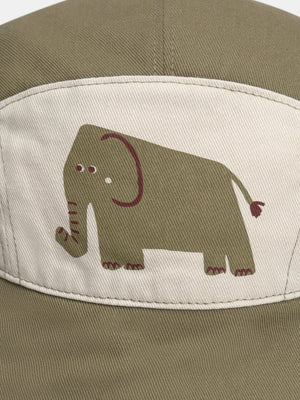 Khaki Green Cotton Bucket Hat With Neck Protection