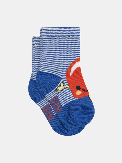 Navy Stripe Cotton Rich Socks