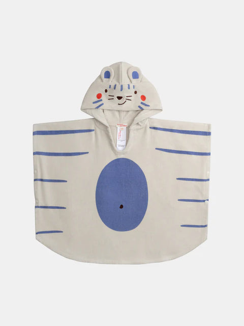 Blue Stripe Cotton Bath Cape