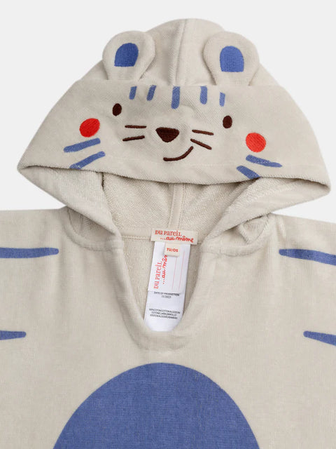 Blue Stripe Cotton Bath Cape