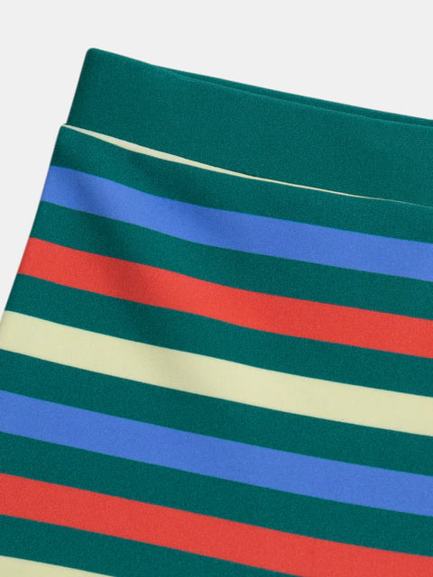 Green Striped UV Protected Swimsuit